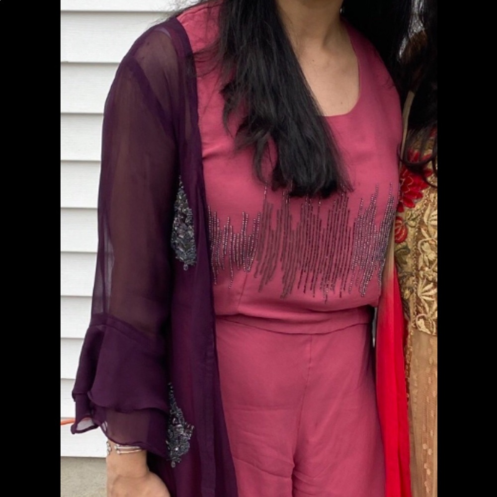 Selling a 3 piece pink and purple  Indian fusion sharara/lehenga